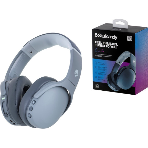 Skullcandy Crusher Evo Headphones Wired & Wireless Head-band Calls/Music USB Type-C Bluetooth Grey - (S6EVW-N744)