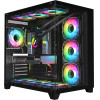 1stPlayer Case ATX - MEGAVIEW MV8 Black - (MV8-TP-BK)