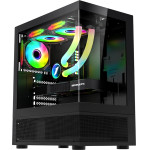1stPlayer Case ATX - MIKU Mi7-A Black - Reversed fans included - (Mi7-A-BK-2F1R-1F1)