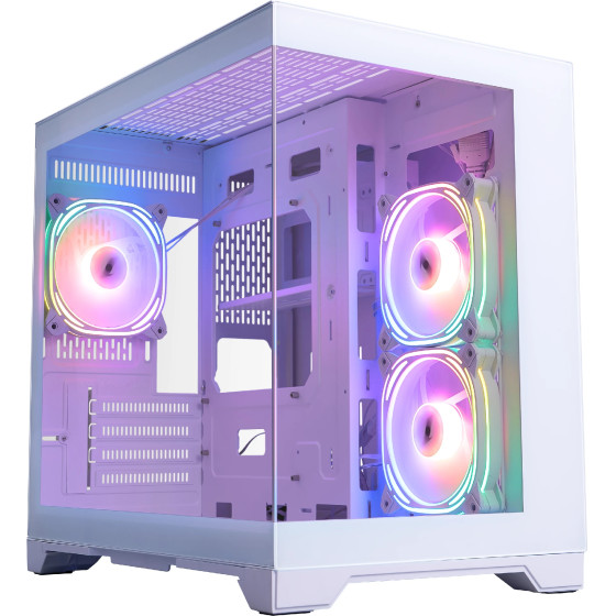 1stPlayer Case mATX - MV6-TP White - 3 fans included - (MV6-TP-WH-2FB7R-W-1FB7-W)