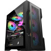 1stPlayer Case mATX - TRILOBITE T3 Mesh Black - (T3-BK-4F1)