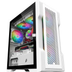 1stPlayer Case mATX - TRILOBITE T3 Mesh White - (T3-WH-4F1)