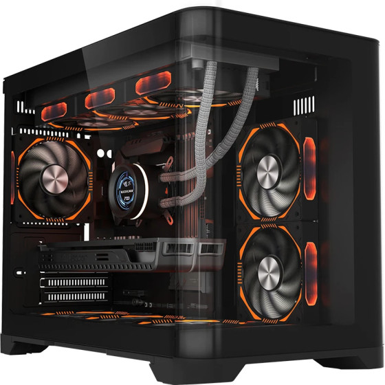 1stPlayer Case mATX - UV6 Black - (UV6-BK)