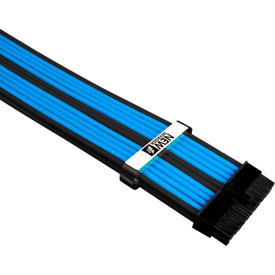 1stPlayer Custom Modding Cable Kit Black/Blue - ATX24P, EPS, PCI-e - (BBL-001)