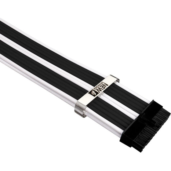 1stPlayer Custom Modding Cable Kit Black/White - ATX24P, EPS, PCI-e - (BKW-001)