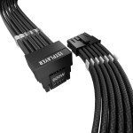 1stPlayer Custom Sleeved Modding Cable Black - PCIe 5.0 12VHPWR M/M - (FM2-B-BK)
