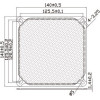 Evercool Fan Filter Metal Black - 140mm - (FGF-140/M/BK)