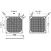 Evercool Fan Filter Metal Black - 80mm - (FGF-80/M/BK)
