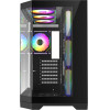 Gamemax Case ATX - HYPE-A Black - 4 x 120 mm Addressable RGB fans - (GM-HYPE-A-BK)