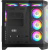 Gamemax Case ATX - HYPE-A Black - 4 x 120 mm Addressable RGB fans - (GM-HYPE-A-BK)