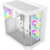 Gamemax Case ATX - HYPE-A White - 4 x 120 mm Addressable RGB fans - (GM-HYPE-A-WH)