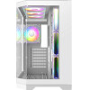 Gamemax Case ATX - HYPE-A White - 4 x 120 mm Addressable RGB fans - (GM-HYPE-A-WH)
