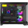 Gamemax Case mATX - HYPE-M Black - 3 x 120 mm Addressable RGB fans - (GM-14100902476)
