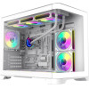 Gamemax Case mATX - HYPE-M White - 3 x 120 mm Addressable RGB fans - (GM-14100902477)