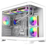 Gamemax Case mATX - HYPE-M White - 3 x 120 mm Addressable RGB fans - (GM-14100902477)