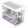 Gamemax Case mATX - HYPE-M White - 3 x 120 mm Addressable RGB fans - (GM-14100902477)