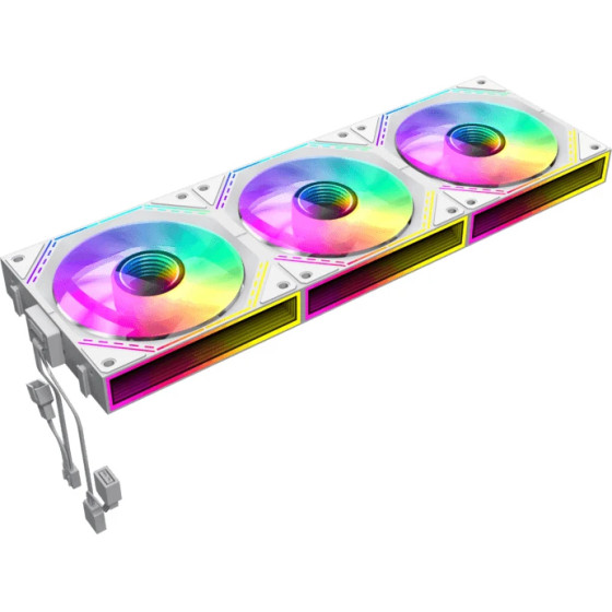 Gamemax Fan Pack 3-in-1 3x120mm - FN12A-S3I White, Daisy-Chain, Addressable RGB - (GM-14050101542)