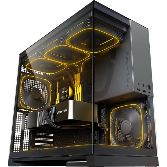 Geometric Future Case EATX - Model 5 Black/Grey - 5 x 140 mm aRGB fans included - (GEO-M5F-BG)