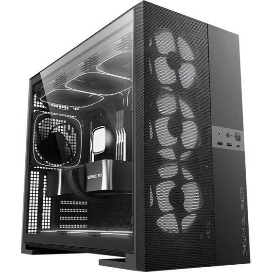 Geometric Future Case EATX - Model 5 Vent Black - 5 x 140 mm aRGB fans included - (GEO-M5VF-B)