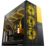 Geometric Future Case EATX - Model 5 Vent Black/Yellow - 5 x 140 mm aRGB fans included - (GEO-M5VF-BY)
