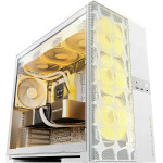 Geometric Future Case EATX - Model 5 Vent White - 5 x 140 mm aRGB fans included - (GEO-M5VF-W)
