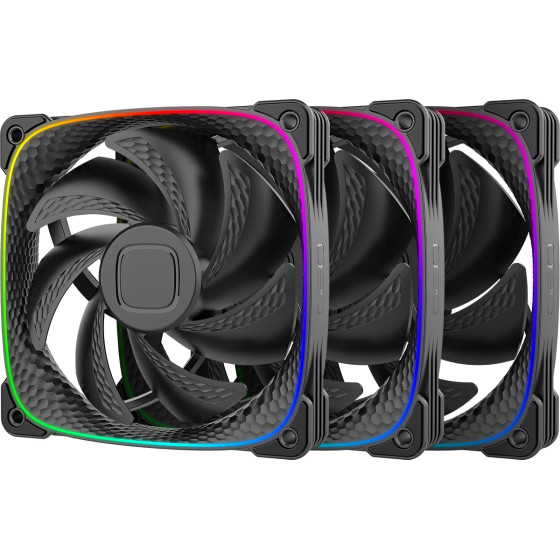 Geometric Future Fan Pack 3-in-1 - Squama 2503B Black - (1F2503B312000)