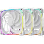 Geometric Future Fan Pack 3-in-1 140 mm - Squama 2503W-14 White - (GEO-2503W-14-PACK)