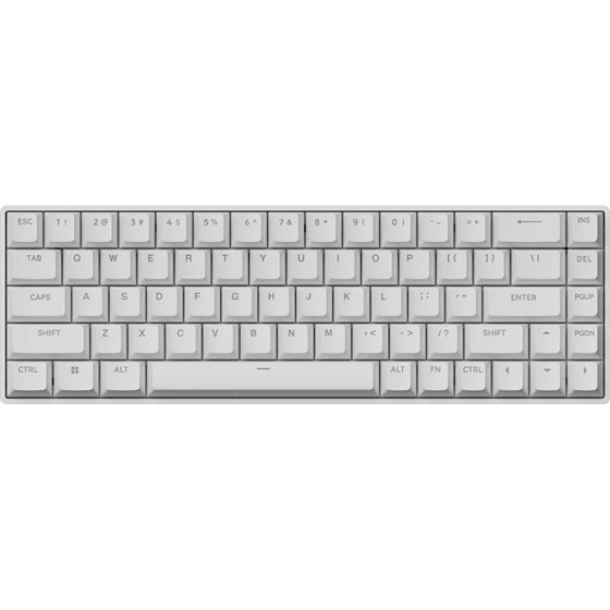 Madlions Professional Gaming Mechanical Keyboard FIRE 68 RGB - 8K, Gateron Dual-Rail Magnetic Switches [Linear], RGB - White - (FIRE-68-RGB-WH)