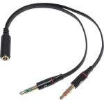 Makki Adapter 3.5mm 4pin F / 2 x 3.5mm M - -CBL-SP40 - (MAKKI-CBL-SP40)
