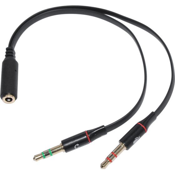 Makki Adapter 3.5mm 4pin F / 2 x 3.5mm M - -CBL-SP40 - (MAKKI-CBL-SP40)