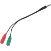 Makki Adapter 3.5mm 4pin M / 2 x 3.5mm F - -CBL-SP35 - (MAKKI-CBL-SP35)