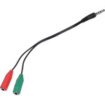 Makki Adapter 3.5mm 4pin M / 2 x 3.5mm F - -CBL-SP35 - (MAKKI-CBL-SP35)