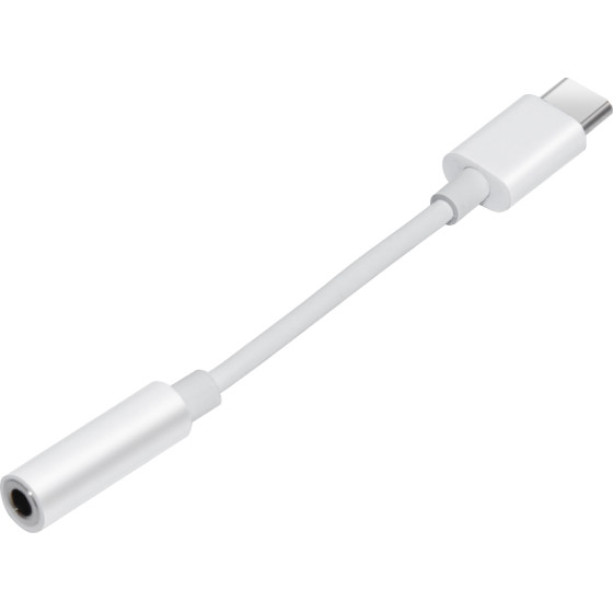 Makki Adapter Type-C M to 3.5mm audio jack 4P F, White - -CBL-C-AUDIO-WH - (MAKKI-CBL-C-AUDIO-WH)