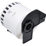 Makki Brother DK-22205 - Roll White Continuous Length Paper Tape 62mm x 30.48m, Black on White - (MK-DK-22205)