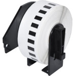 Makki Brother DK-22214 - White Continuous Length Paper Tape 12mm x 30.48m, Black on White - (MK-DK-22214)