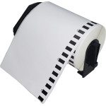 Makki Brother DK-22246 - White Continuous Length Paper Tape 103mm x 30.48m, Black on White - (MK-DK-22246)