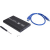 Makki External Case 2.5'' SATA USB3.0 Aluminium Black - (MAKKI-SATA254U3)