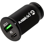 Makki Fast Charger Car - Type-C + USB QC3.0 20W - -CC20W02-BK - (MAKKI-CC20W02-BK)