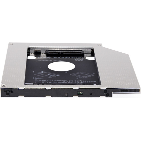 Makki Laptop Caddy 9.5mm SATA3 with LED/switch -CADDY-95-LS - (MAKKI-CADDY-95-LS)