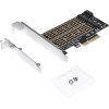 Makki M2 SSD NVMe+SATA (M-key+B-key) to PCI Express 3.0 4x adapter - -M2-PCIE-2X - (MAKKI-M2-PCIE-2X)