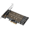 Makki M2 SSD NVMe+SATA (M-key+B-key) to PCI Express 3.0 4x adapter - -M2-PCIE-2X - (MAKKI-M2-PCIE-2X)