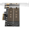 Makki M2 SSD NVMe+SATA (M-key+B-key) to PCI Express 3.0 4x adapter - -M2-PCIE-2X - (MAKKI-M2-PCIE-2X)