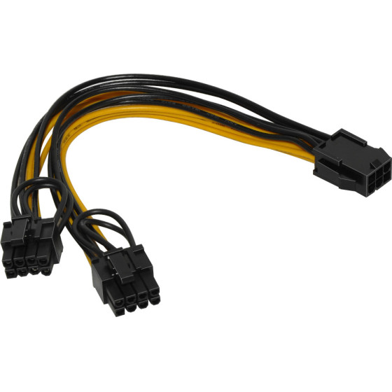 Makki Mining PCI-E Splitter 6pin -  2x 8pin - -CABLE-PCIE6-TO-2x8 - (MAKKI-CABLE-PCIE6-TO-2x8)
