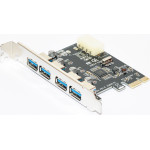 Makki PCI-E card 4 x USB3.0 port - -PCIE-4XUSB30-V1 - (MAKKI-PCIE-4XUSB30-V1)