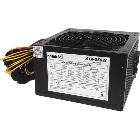 Makki PSU 550W PFC Version 2 - -ATX-550V2 - (MAKKI-ATX-550V2)