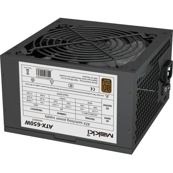 Makki PSU 650W Bronze Version 2 - -ATX-650V2 - (MAKKI-ATX-650V2)