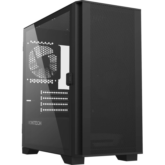 Montech AIR 100 LITE, Micro ATX Case, TG, 2x120mm Fans, Black - (MONTECH-AIR-100-LITE-BK)