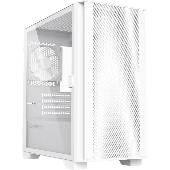 Montech AIR 100 LITE, Micro ATX Case, TG, 2x120mm Fans, White - (MONTECH-AIR-100-LITE-WH)
