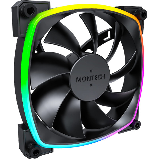 Montech AX120 PWM, Fan 120mm, ARGB, Black - (MONTECH-AX120-PWM-BK)