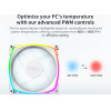Montech AX120 PWM, Fan 120mm, ARGB, White - (MONTECH-AX120-PWM-WH)